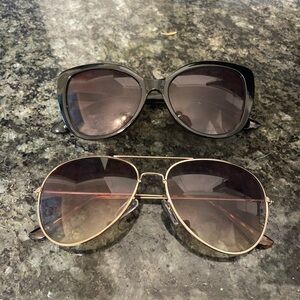 Stylish Black and Gold Sunglasses Set from LOFT